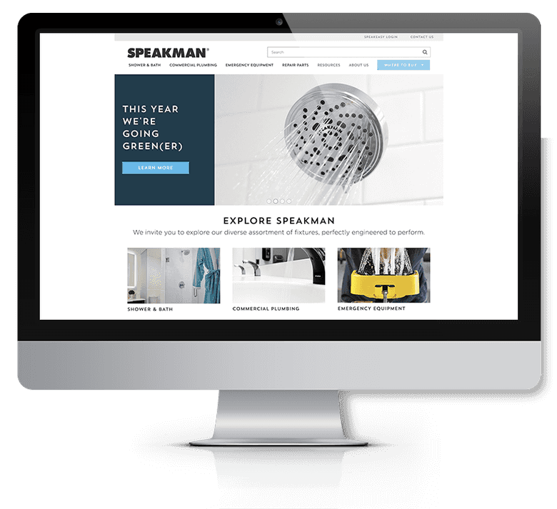 Speakman.com mockups
