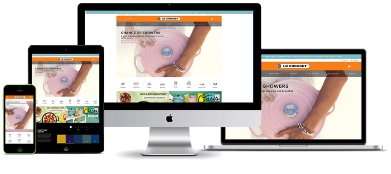 LeCrueset.com mockups