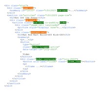 Class triggered media modal example markup